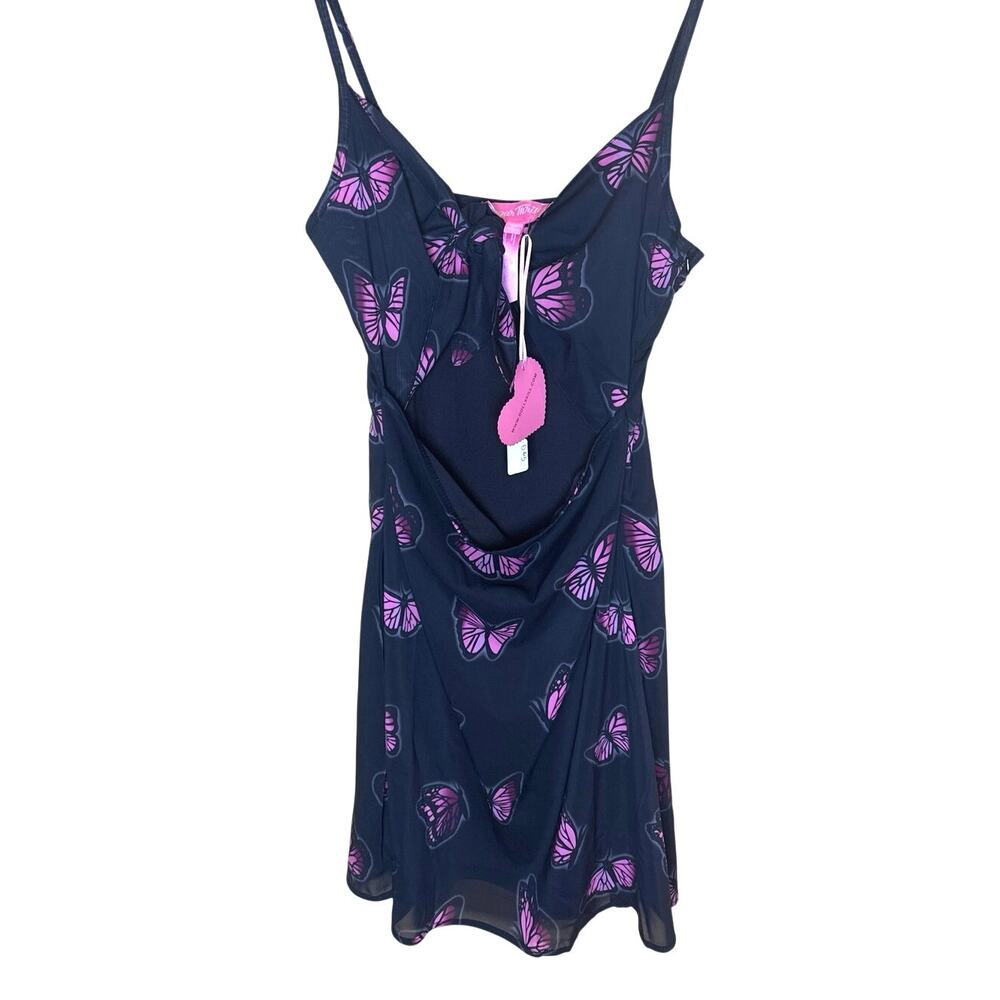 Sugar Thrillz Cut Out Mini Sleeveless Butterfly Dress Size Medium NWT